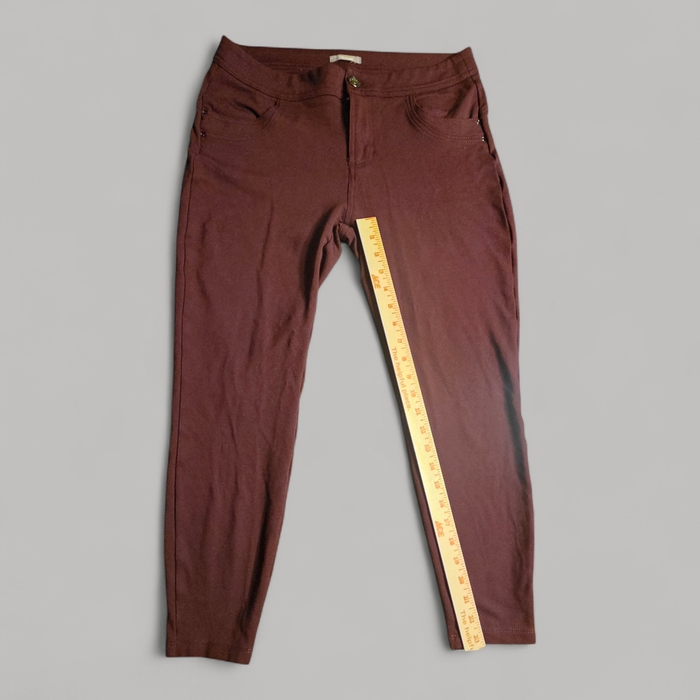Maurices Burgundy Skinny Pants - Picture 3 of 8